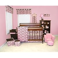 Trend Lab Willow Four Piece Crib Bedding Set, Pink