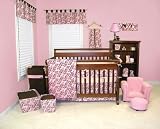 Trend Lab Willow Four Piece Crib Bedding Set, Pink