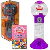 Purple 10.5 Inch Dubble Bubble Gumball Dispenser & Gumballs