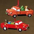 Set of 2 Ducks Unlimited Labrador In Truck Christmas Ornaments