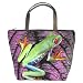 Bucket Bag (Purse, Handbag) of Red Eyed Tree Frog on Purple Leaf