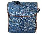 Shanghai Teal Convertible Messenger Diaper Bag