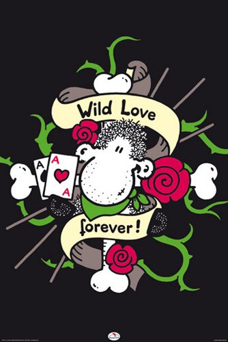 1art1 Empire 326621 Sheepworld - Wild Love - Comic Poster Plakat Druck - 61 x 91.5 cm