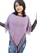 Handmade Lightweight Cotton Poncho - Purple Confetti (Hand-knitted)