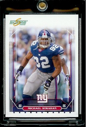 2006 Score Factory Set Single Card # 185 Michael Strahan - New York Giants - NFL Football Cards