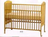 NEW ALL NATURAL BABY CRIB W. LOCKING CASTERS...