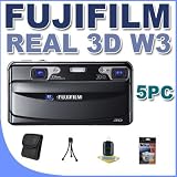 Fujifilm FinePix Real 3D W3 Digital Camera with 3.5-Inch LCD BigVALUEInc 5PC Saver Bundle!