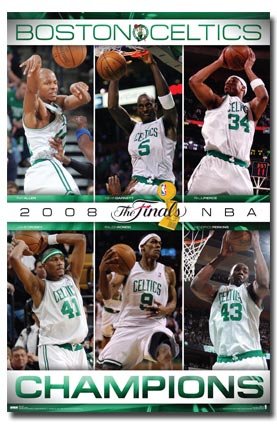 Boston Celtics (2008 NBA Champions) Sports Poster Print - 24 X 36