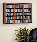 Prepac Triple Floating Media Wall Storage Rack- Black FW-0524