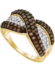 1.00CTW COGNAC DIAMOND FASHION BAND