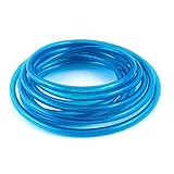 uxcell ポリウレタンチューブ 10mm(OD) x 6.5mm(ID) PUエア チューブ パイプ ホース クリアブルー