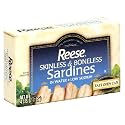 Reese Skinless & Boneless Sardines in 100% Olive Oil, 4.375-Ounce (Pack of 10)