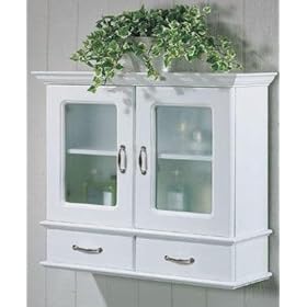 Dexter 30w Wall Cabinet With Glass Doors, 30W, WHITE