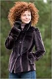 Women's Sheared Mink Jacket Reversible to Silk