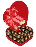 24pc Belgian Chocolate Kirsch Liquor Cherries In Velvet Heart