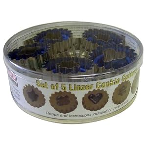 Kaiser Bakeware Linzer Cookie Cutter Set, Set of 5 by Kaiser