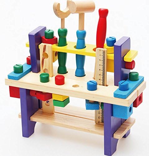 Children Wooden Toys Educational Baby Small Wooden Project Workbench Multifunctional Nut Combination Toy