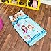 EVERYDAY KIDS Toddler Nap Mat with Removable Pillow -Underwater Mermaids- Carry Handle with Fastening Straps Closure, Rollup Design, Soft Microfiber for Preschool, Daycare Sleeping Bag, Ages 2-6 years