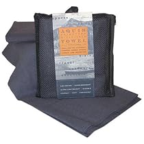 Aquis Adventure Microfiber Towel, Graphite, Large (19 x 39-Inches)