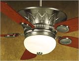 Casablanca Ceiling Fans Santorini Model SANM-45 in Brushed Nickel. Indoor fan.