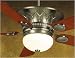 Casablanca Ceiling Fans Santorini Model SANM-45 in Brushed Nickel. Indoor fan.