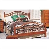 Highland Road Shaker Teardrop Windsor Bed Finish: Antique White, Size: King ....