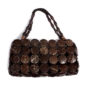 Ally Brown Coconut Shell Handbag