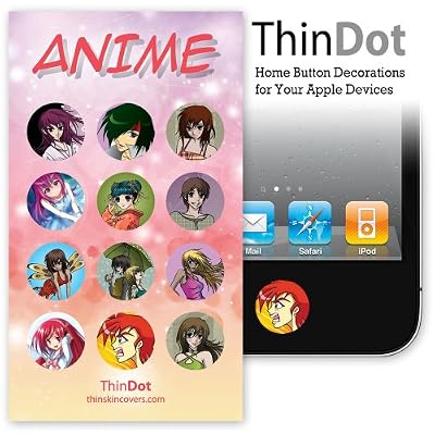 ThinDot Home Button Stickers for iPhone, iPad and iPod Touch "Anime"