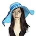 Funnywe Fashion Straw Derby Cap Womens Flax Bow Wide Large Brim Summer Beach Sun Hat