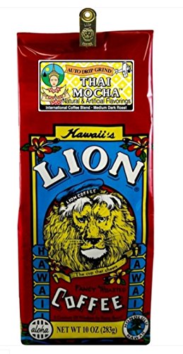 Lion Coffee, Thai Mocha Ground, 10 Ounce