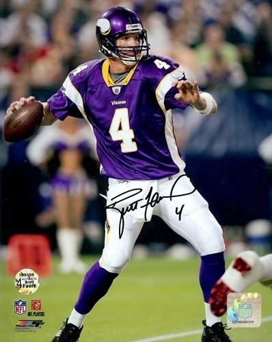 Brett Favre Autographed/Hand Signed Minnesota Vikings 8x10 Photo #1