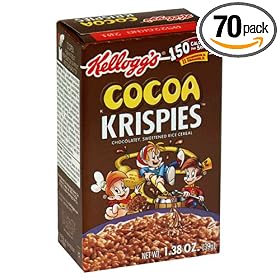 Kellogg's Cocoa Krispies Cereal Individuals, 1.38-Ounce Boxes (Pack of 70)