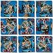 B Dazzle Antique Autos Scramble Squares 9 Piece Puzzle
