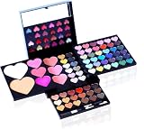 Shany © 100pc Makeup Kit Heart and Kisses - Eyeshades, Blush, Lipgloss -Cameo Collection
