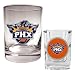Phoenix Suns NBA Rocks Glass & Square Shot Glass Set - Primary Logo