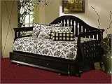 Fraser Daybed With Link Spring and Front Panel Rollout In Distressed Black Finish By Fashion Bed Group