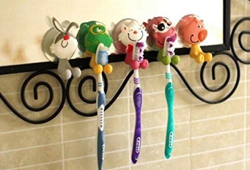 Toothbrush Holder Cute sucker suction bathroom sets Animal Baby Lovely Hot (5 pcs.) by Rnuchat