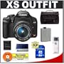 Canon Digital Rebel XS 10.1MP Digital SLR Camera (Black) + Canon EF-S 18-55mm IS Lens + Spare LP-E5 Battery + 8GB Card + Gadget Bag