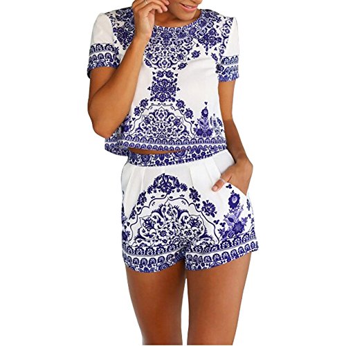 FIODAY Women Short Sleeve Print 2 Pieces Outfit Crop Top+short Pants Jumpsuit
FIODAY Women Short Sleeve Print 2 Pieces Outfit Crop Top+short Pants Jumpsuit