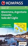 Kompass Karten, Maremma, Argentario, Grosseto, Isola del Giglio: Wander- und Bikekarte - Carta escursionistica, cicloturistica - 