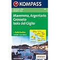 Kompass Karten, Maremma, Argentario, Grosseto, Isola del Giglio: Wander- und Bikekarte. Carta escursionistica, cicloturistica