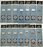 U-nitt 16 inch Circular Knitting Needles sz 1-15 Patina