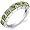 7 Stone 1.75 Carats Peridot Band Ring in Sterling Silver Rhodium Finish Size 5