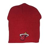 Adult NBA Miami Heat Warm Ski & Skate Beanie / Winter Hat - One Size Fits All - Red