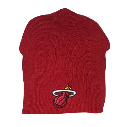Adult NBA Miami Heat Warm Ski & Skate Beanie / Winter Hat - One Size Fits All - Red