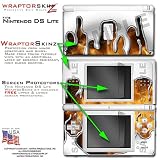 Nintendo DS Lite Chrome Drip On Fire WraptorSkinz Skin Kit by TuneTattooz TM