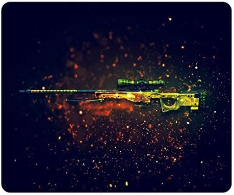 Creative Design Mouse Pad Rectangle Mouse Pad Gaming Mousepad Awp Dragon Lore Sniper Rifle Counter Strike Rectangle Non-Slip Mousepad Water Resistent Oblong Gaming Mouse Pads