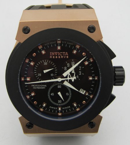 Invicta Reserve 5277 Akula 23K Rose Gold Plated Black Dial Men's Watch