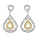 14K Two-Tone Gold 0.50 Carat Diamond Earrings