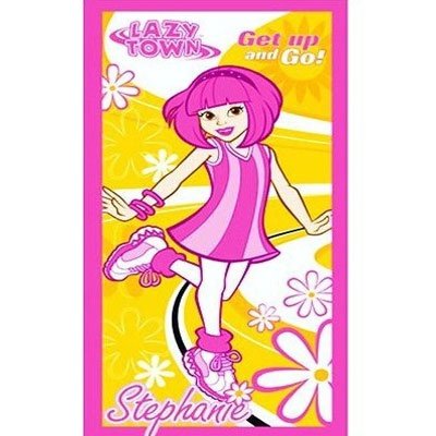 Kids/Childrens Lazy Town Pink Cotton Beach/Bath Towel (70 x 140cm) (Pink)